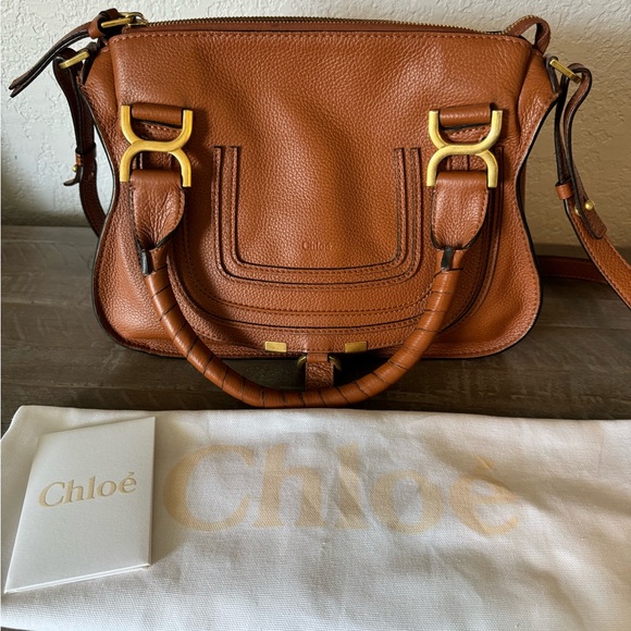 Chloe Marcie Small Double Carry Satchel Bag - Picture 2 of 9